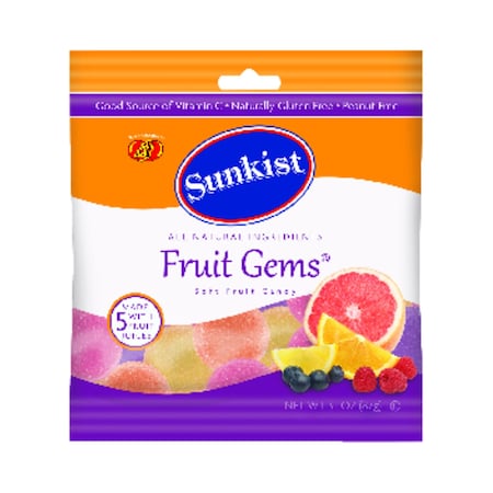Sunkist Jelly Belly Sunkist Fruit Gems Assorted Chewy Candy 3.1 oz 45041